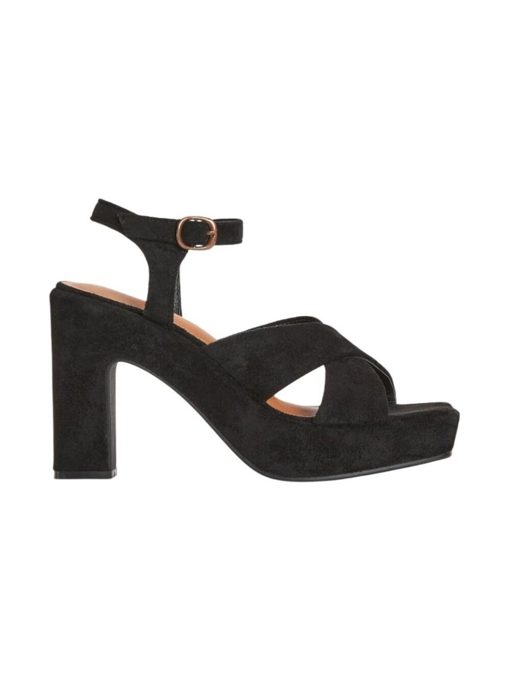 Maurices Olivia Cross Strap Block Heel Sandals Black Women's Size 8 Whimsygoth